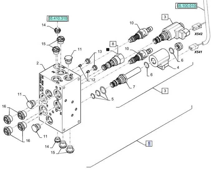 87658876 - Гидравлический распределитель в сборе