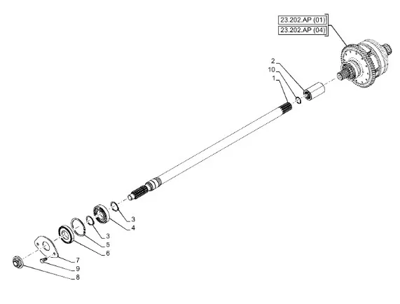 47134818 - Сальник вала привода моста передн. КПП T7/Pm.